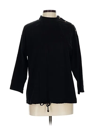 Pre-owned Zenergy By Chico's Pullover Sweater In Black