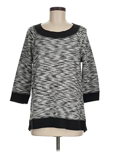 Pre-owned Zenergy By Chico's Pullover Sweater In Black