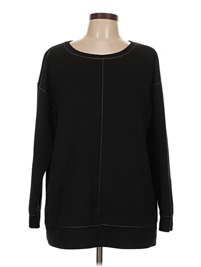 Pre-owned Zenergy By Chico's Pullover Sweater In Black