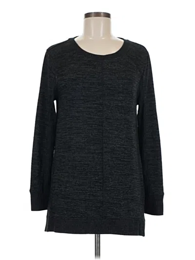 Pre-owned Zenergy By Chico's Pullover Sweater In Black