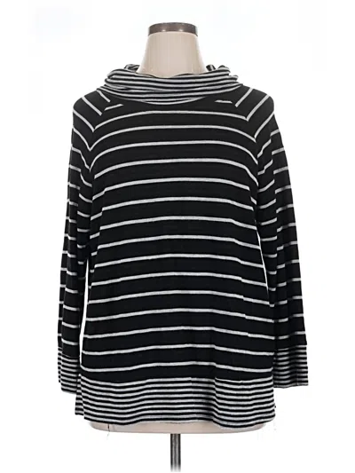 Pre-owned Zenergy By Chico's Pullover Sweater In Black