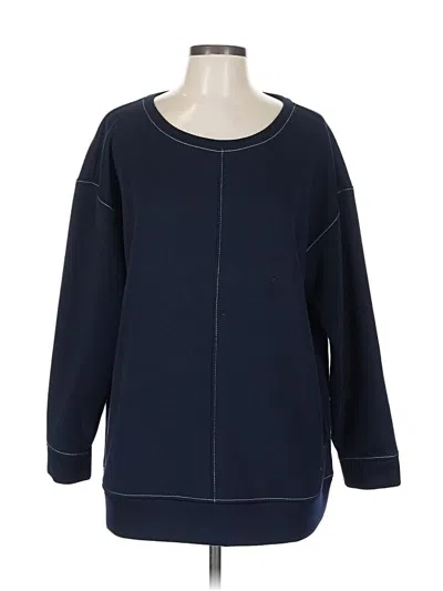 Pre-owned Zenergy By Chico's Pullover Sweater In Blue