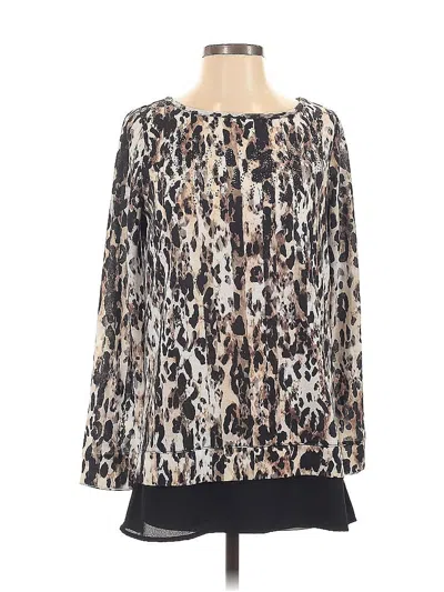 Pre-owned Zenergy By Chico's Pullover Sweater In Brown