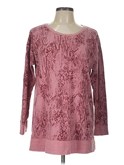 Pre-owned Zenergy By Chico's Pullover Sweater In Burgundy