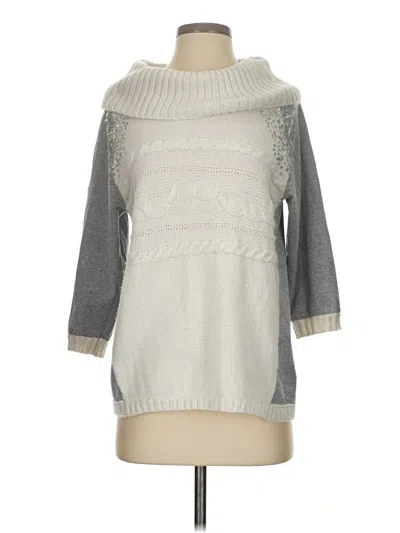 Pre-owned Zenergy By Chico's Pullover Sweater In Gray
