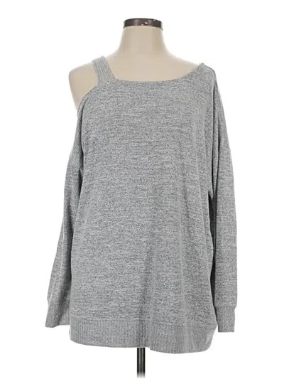 Pre-owned Zenergy By Chico's Pullover Sweater In Gray