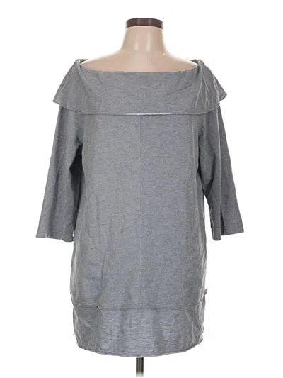 Pre-owned Zenergy By Chico's Pullover Sweater In Gray