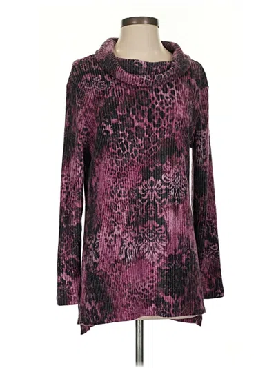 Pre-owned Zenergy By Chico's Pullover Sweater In Purple