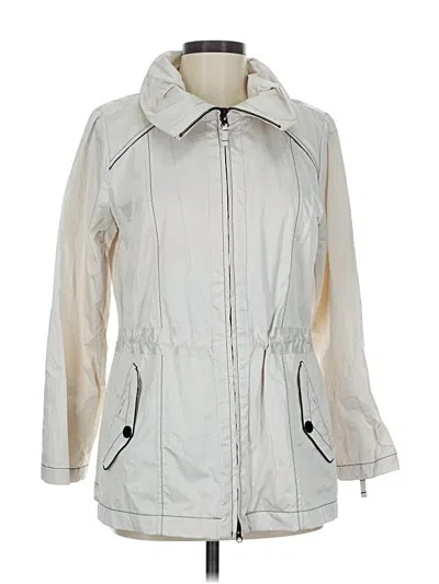 Pre-owned Zenergy By Chico's Raincoat In Gray