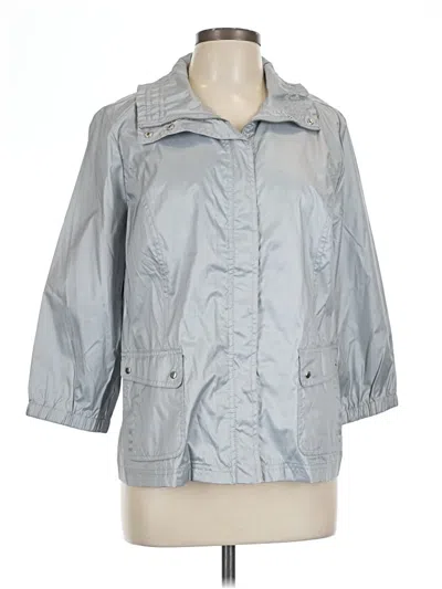 Zenergy By Chico's Raincoat In Gray