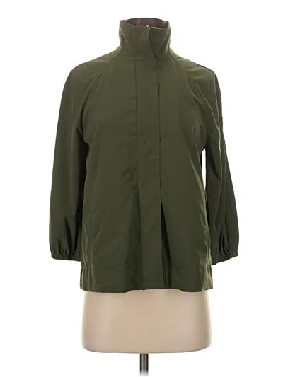 Pre-owned Zenergy By Chico's Raincoat In Green