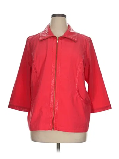 Pre-owned Zenergy By Chico's Raincoat In Red