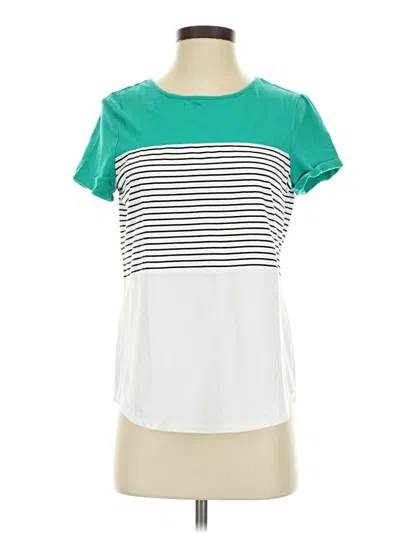 Pre-owned Zenergy By Chico's Short Sleeve T-shirt In Green