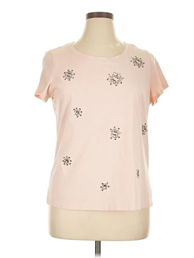 Pre-owned Zenergy By Chico's Short Sleeve T-shirt In Pink