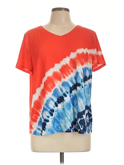 Pre-owned Zenergy By Chico's Short Sleeve T-shirt In Red