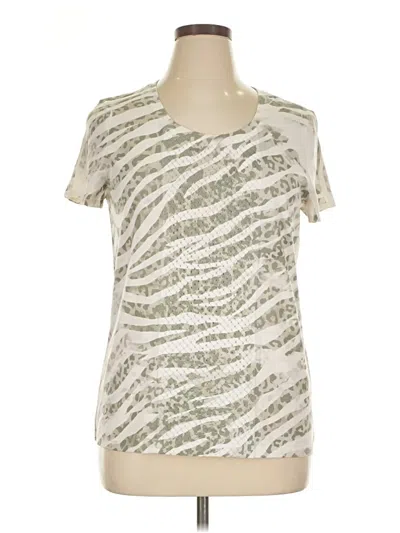 Pre-owned Zenergy By Chico's Short Sleeve T-shirt In Silver
