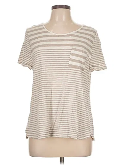 Pre-owned Zenergy By Chico's Short Sleeve T-shirt In White