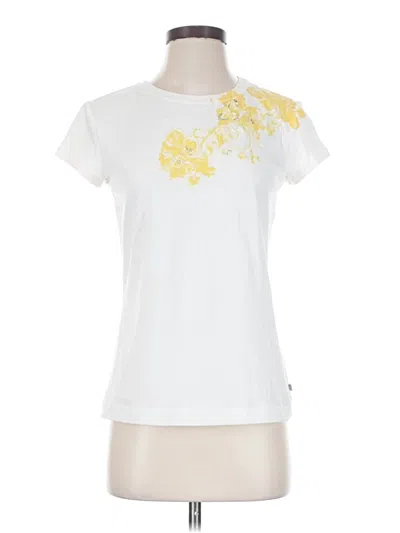 Pre-owned Zenergy By Chico's Short Sleeve T-shirt In White