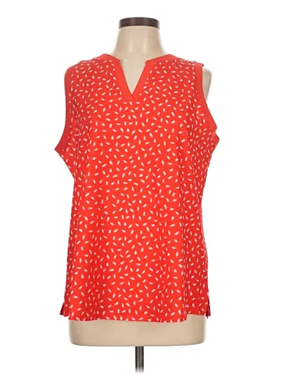 Pre-owned Zenergy By Chico's Sleeveless Blouse In Red