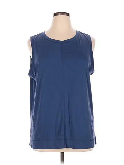 Pre-owned Zenergy By Chico's Sleeveless T-shirt In Blue