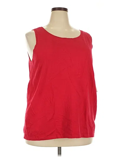 Pre-owned Zenergy By Chico's Sleeveless T-shirt In Red