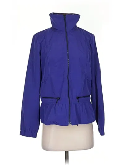 Pre-owned Zenergy By Chico's Snow Jacket In Blue
