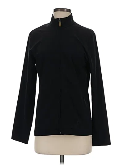 Pre-owned Zenergy By Chico's Track Jacket In Black