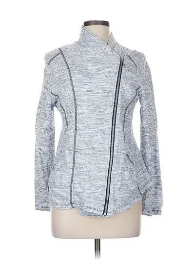 Pre-owned Zenergy By Chico's Track Jacket In Blue