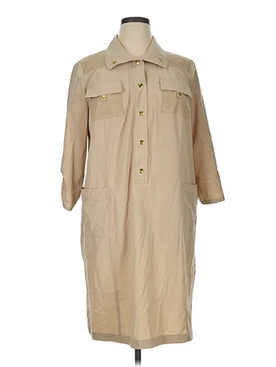 Pre-owned Zenergy By Chico's Trenchcoat In Tan