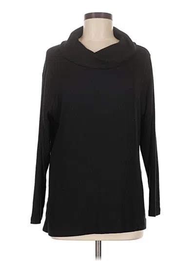 Pre-owned Zenergy By Chico's Turtleneck Sweater In Black