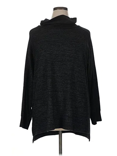 Pre-owned Zenergy By Chico's Turtleneck Sweater In Black