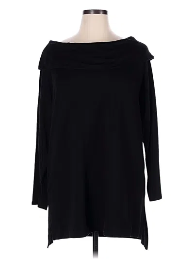 Pre-owned Zenergy By Chico's Turtleneck Sweater In Black