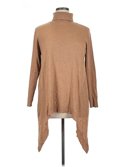Pre-owned Zenergy By Chico's Turtleneck Sweater In Brown