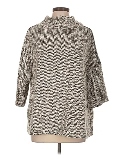 Pre-owned Zenergy By Chico's Turtleneck Sweater In Gray