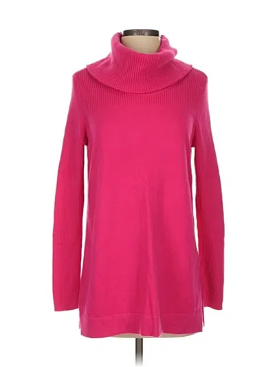 Pre-owned Zenergy By Chico's Turtleneck Sweater In Pink