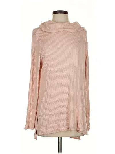 Pre-owned Zenergy By Chico's Turtleneck Sweater In Pink