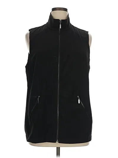 Pre-owned Zenergy By Chico's Vest In Black