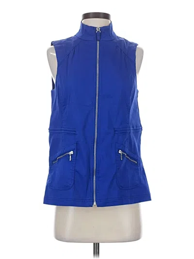 Pre-owned Zenergy By Chico's Vest In Blue