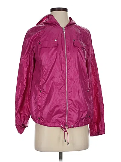Pre-owned Zenergy By Chico's Windbreaker Jacket In Pink