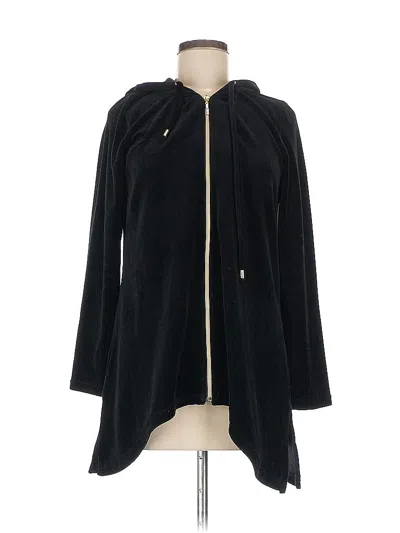 Pre-owned Zenergy By Chico's Zip Up Hoodie In Black