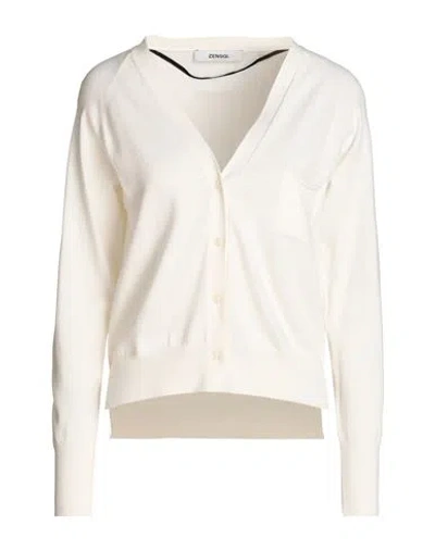 Zenggi Woman Cardigan Ivory Size S Organic Cotton In White