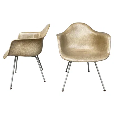 Pre-owned Zenith 1st Generation Charles Eames /herman Miller Plastic Rope Edge Chair In Sand