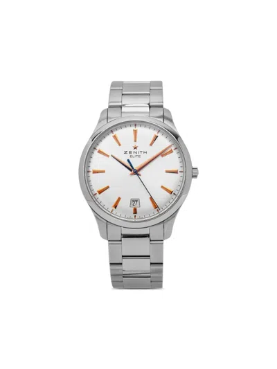 Pre-owned Zenith 2019  Elite Captain 40mm In Silver