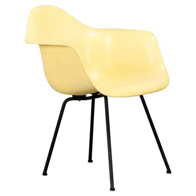 Pre-owned Zenith Charles & Ray Eames Max Parchment Rope Edge Armchair Herman Miller 1951 In Yellow