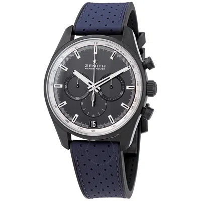 Zenith Chronomaster El Primero Chronograph Automatic Grey Dial Men's Watch 24.2040.400/27.r796 In Blue