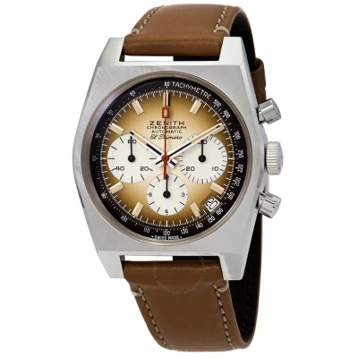 Zenith Chronomaster Revival A385 Chronograph Automatic Men's Watch 03.a384.400/385.c855 In Brown / White