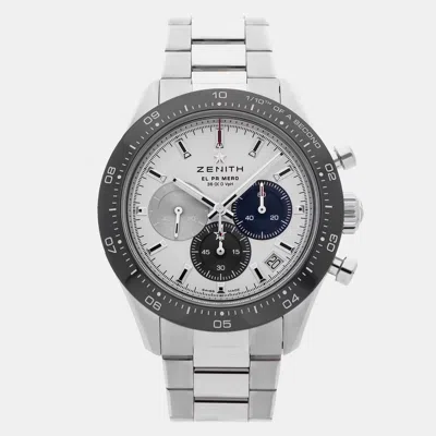 Pre-owned Zenith Chronomaster Sport 03.3100.3600/69.m3100 White Stainless Steel Automatic Men's Watches 41mm