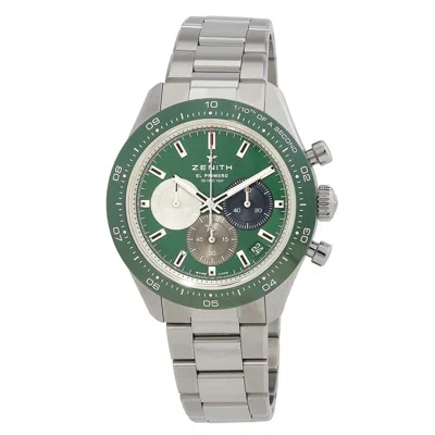 Zenith Chronomaster Sport Automatic Green Dial Men's Watch 03.3119.3600/56.m3100 In Green/silver Tone