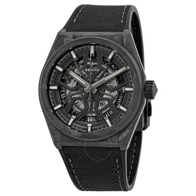Zenith Defy Classic Black Carbon Automatic Men's Watch 10.9000.670/80.r795 In Black / Grey