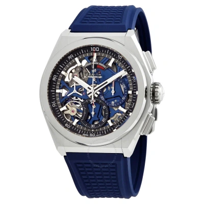 Zenith Defy El Primero 21 Chronograph Automatic Men's Watch 95.9002.9004/78.r590 In Blue / Grey / Skeleton